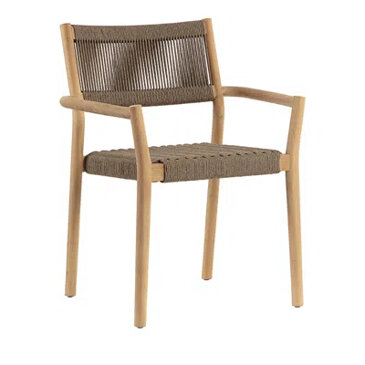 Sunpan Kavala Stackable Dining Armchair, Set Of 2 In Brown