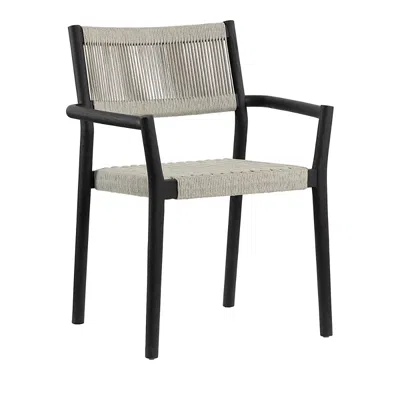 Sunpan Kavala Stackable Dining Armchair, Set Of 2 In Gray