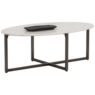 Sunpan Kiara Coffee Table Oval In Brown