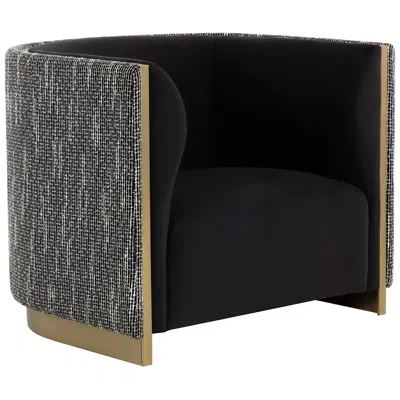 Sunpan Larron Armchair Abbington Black And Hobbes Night