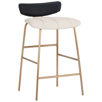 Sunpan Lorelei Counter Stool Dillon Cream And Dillon Black