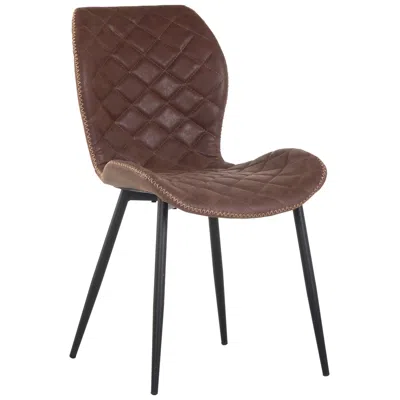 Sunpan Lyla Antique Brown Faux Leather Dining Chair Set Of 2