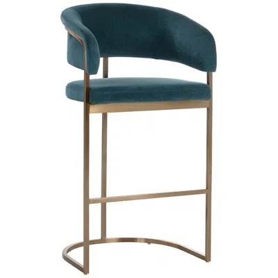 Sunpan Marris Barstool Gold Danny Teal