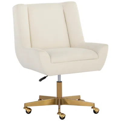 Sunpan Mirian Office Chair Zenith Alabaster In White
