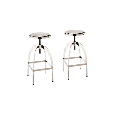Sunpan Modern Colby Chrome Swivel Adjustable Stools Set Of 2