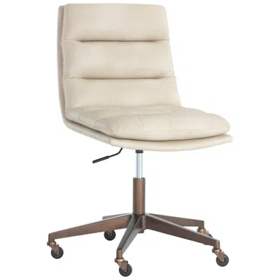 Sunpan Modern Stinson Bravo Cream Adjustable Swivel Office Chair