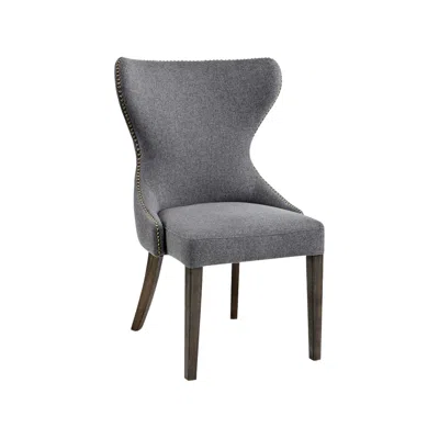 Sunpan Modern Sunpan Ariana 25" Wide Tufted Back Dark Gray Fabric Dining Chair