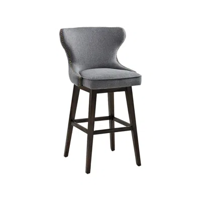 Sunpan Modern Sunpan Ariana 29 1/2" Dark Gray Fabric Swivel Barstool