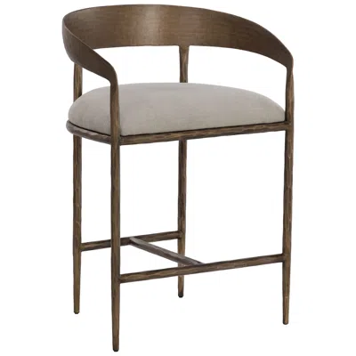 Sunpan Modern Zanatta 26 1/2" Zenith Taupe Gray Fabric Counter Stool