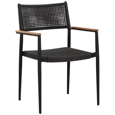 Sunpan Nava Stackable Dining Armchair Black Set Of 2