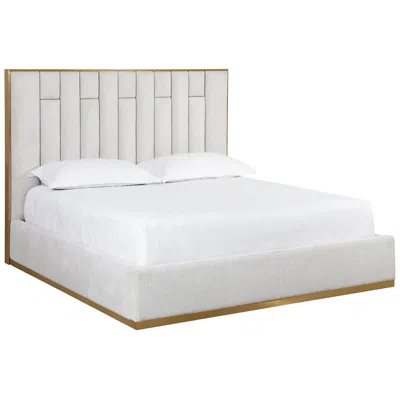 Sunpan Nemu Bed King Rhea Light Barley In White