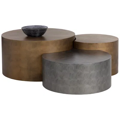 Sunpan Neo Nesting Coffee Table Antique Brass