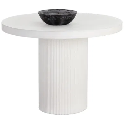 Sunpan Nicolette Dining Table White 40"