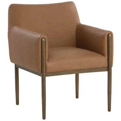 Sunpan Olea Lounge Chair Milliken Cognac
