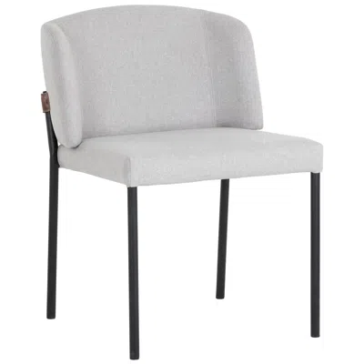 Sunpan Pearce Dining Chair Light Gray And Bravo Cognac Set Of 2