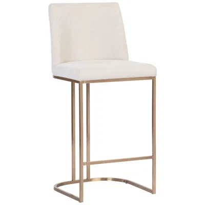 Sunpan Rayla Counter Stool Belfast Oatmeal In White