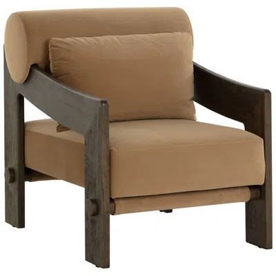 Sunpan Reizo Lounge Chair Distressed Brown Kona Camel