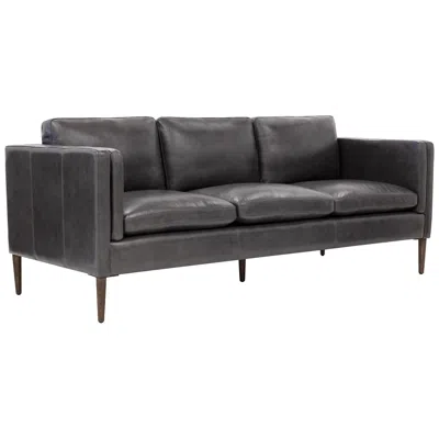 Sunpan Richmond Sofa Brentwood Charcoal Leather