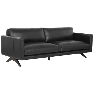 Sunpan Rogers Sofa Cortina Black Leather