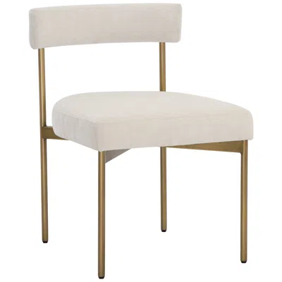 Sunpan Seneca Dining Chair Antique Brass Danny Ivory Set Of 2