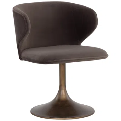 Sunpan Simone Swivel Dining Chair Meg Ash