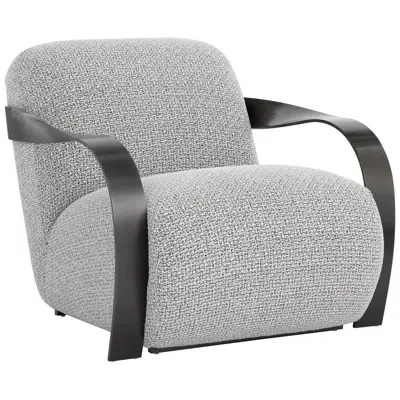 Sunpan Sonesta Lounge Chair Dark Bronze Helios Check Black