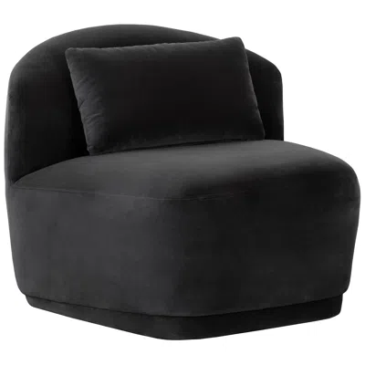 Sunpan Soraya Swivel Armless Chair Shadow Gray