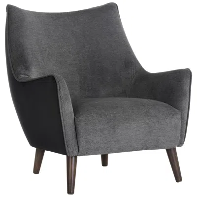 Sunpan Sorrel Lounge Chair Polo Club Kohl Gray And Abbington Black
