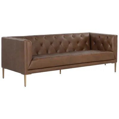 Sunpan Westin Sofa Vintage Caramel Leather In Brown