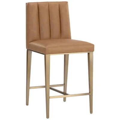 Sunpan Wilbur Counter Stool Milliken Cognac