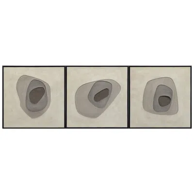 Sunpan Zen Garden (set Of 3) 30" X 30" Black Floater Frame
