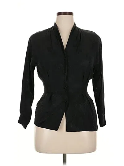Pre-owned Sunray Sportswear 3/4 Sleeve Blouse In Black
