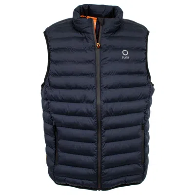 Suns Blue Polyester Sleveless Jacket