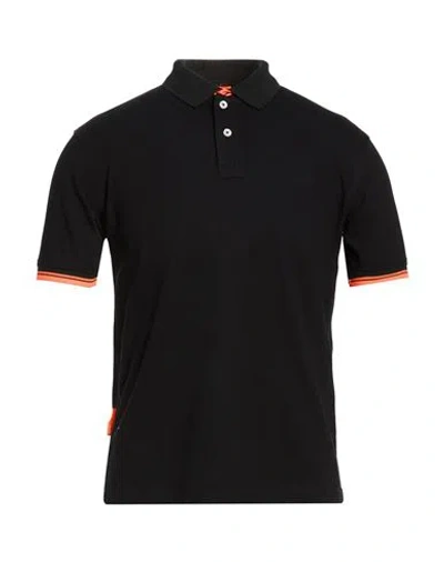 Suns Boards Man Polo Shirt Black Size S Cotton, Elastane