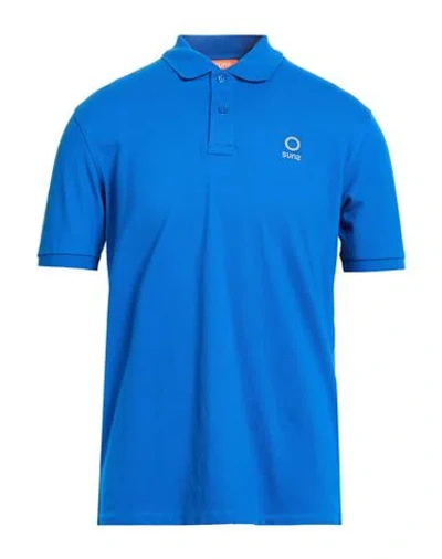 Suns Boards Man Polo Shirt Bright Blue Size M Cotton, Elastane