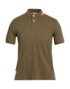 Suns Boards Man Polo Shirt Military Green Size S Cotton