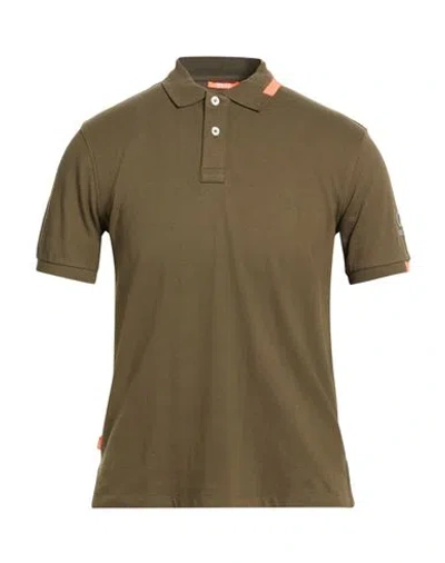 Suns Boards Man Polo Shirt Military Green Size S Cotton