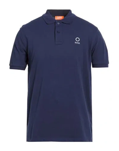 Suns Boards Man Polo Shirt Navy Size Xl Cotton, Elastane In Blue