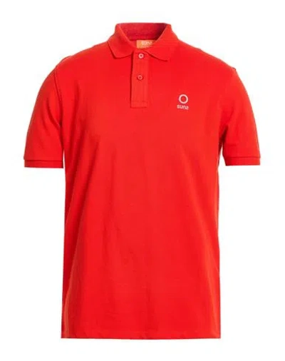 Suns Boards Man Polo Shirt Red Size Xl Cotton, Elastane