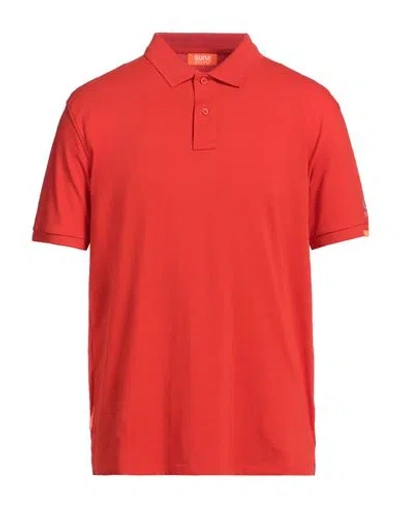 Suns Boards Man Polo Shirt Tomato Red Size Xl Cotton, Elastane