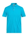 Suns Boards Man Polo Shirt Turquoise Size L Polyamide, Elastane In Blue