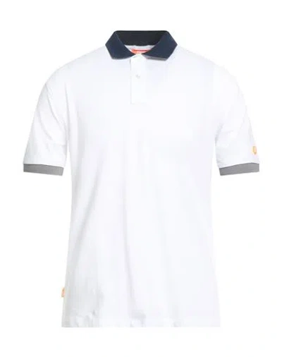 Suns Boards Man Polo Shirt White Size M Cotton, Elastane