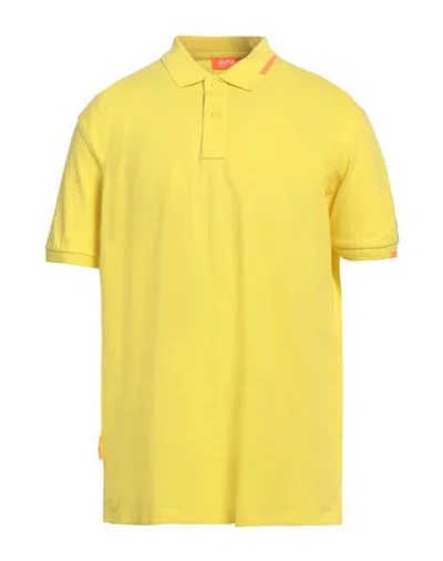 Suns Boards Man Polo Shirt Yellow Size Xxl Cotton, Elastane