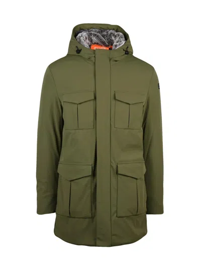 Suns Boards Olive Green Plush Nylon-blend Parka In Multi