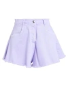Suns Boards Woman Denim Shorts Lilac Size Xs Cotton, Elastane In Purple