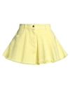 Suns Boards Woman Denim Shorts Yellow Size M Cotton, Elastane