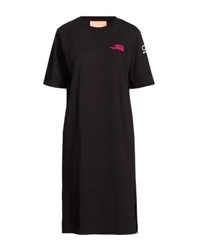 Suns Boards Woman Midi Dress Black Size L Cotton