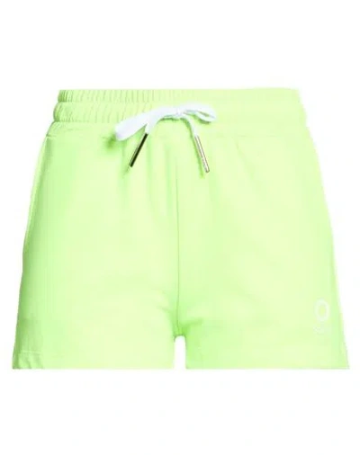 Suns Boards Woman Shorts & Bermuda Shorts Lime Green Size L Polyester, Cotton, Elastane