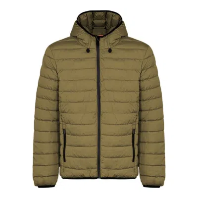 Suns Green Polyester Men's Quilted Jacket