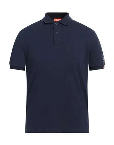 Suns Boards Man Polo Shirt Blue Size S Cotton, Elastane